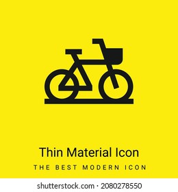 Bike minimal bright yellow material icon