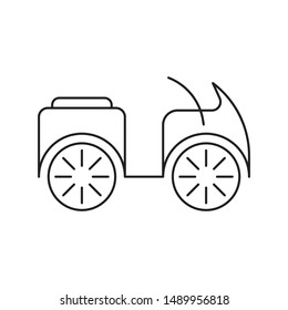 Bike minimal line icon vector