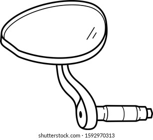 Bike mirror. Vector outline icon.