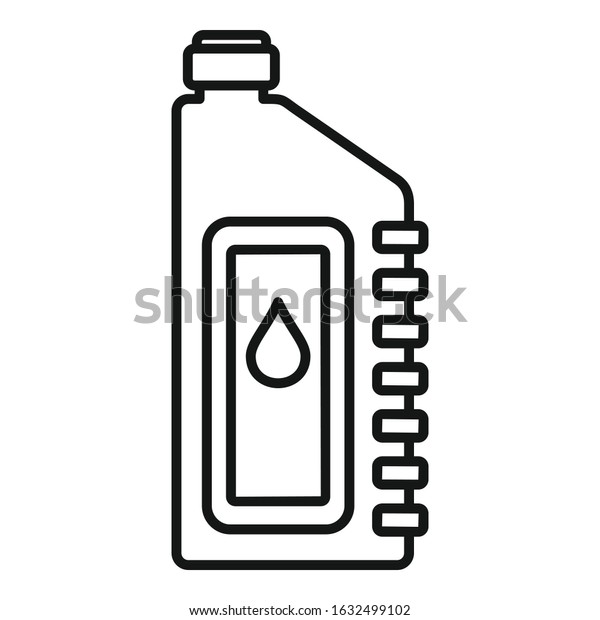 Bike motor oil icon. Outline\
bike motor oil vector icon for web design isolated on white\
background