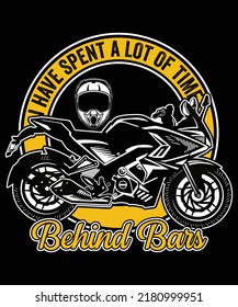 Bike-Motorrad-T-Shirt und Maulkorb-Design, Vektorgrafik