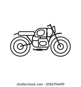 Bike Motorcycle Vector Out Line Icon