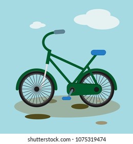 Bike mountain downhill vector flat bicycle illustration extreme urban biking