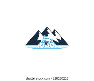 Bike Mountain Icon Logo Design Element