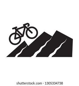 Bike mountain icon vector logo template