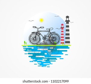  bike In nature water