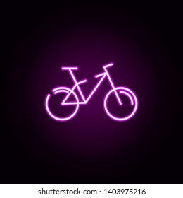 a bike neon icon. Elements of transportation set. Simple icon for websites, web design, mobile app, info graphics