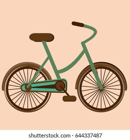 bike on a beige background