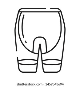 Bike pants bicycle line icon logo design