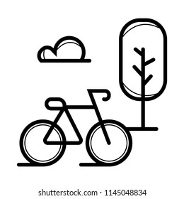  bike in the park icon