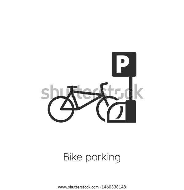 bike parking vector icon. Linear style sign for\
mobile concept and web design. bike parking  symbol logo\
illustration. vector graphics -\
Vector.