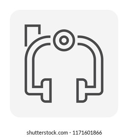 Bike part and equipment icon design, 64x64 perfect pixel and editable stroke.