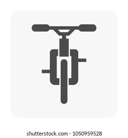 Bike and part icon on white.