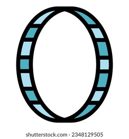 Bike part icon outline vector. Motorcycle equipment. Motor gear color flat