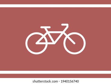 Bike Path Poster Design. Bike Path Sign Vector.