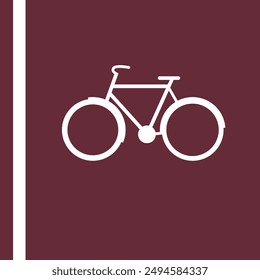 Bike path poster design. Bike path sign vector.