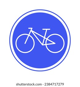 Bike path sign. Bicycle icon. Transport flat symbol. Vector simple illustration.