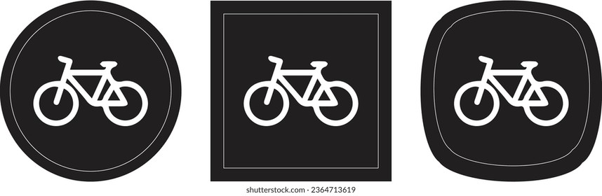 Bike path sign icon. Bicycle illustration symbol. Transport vector. b;ack colour