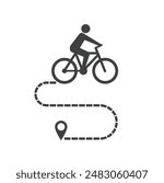 bike path symbol, road sign, vector art.