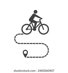 bike path symbol, road sign, vector art.