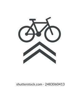 bike path symbol, road sign, vector art.