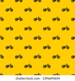 Bike pattern seamless vector repeat geometric yellow for any design