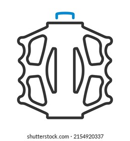 Bike Pedal Icon. Editable Bold Outline With Color Fill Design. Vector Illustration.