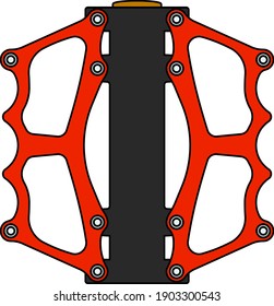 Bike Pedal Icon. Editable Outline With Color Fill Design. Vector Illustration.