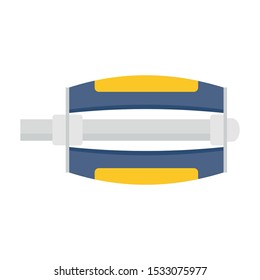 Bike pedal icon. Flat illustration of bike pedal vector icon for web design