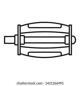 Bike pedal icon. Outline bike pedal vector icon for web design isolated on white background