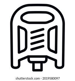 Bike pedal icon. Outline Bike pedal vector icon for web design isolated on white background
