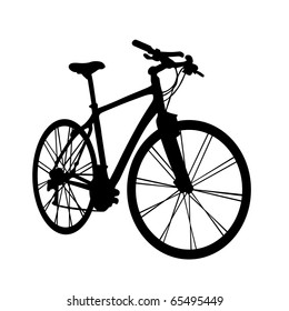 bike in perspective vector illustration