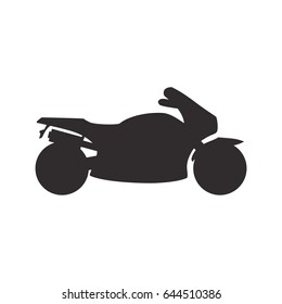 bike pictogram silhouette, motorcycle