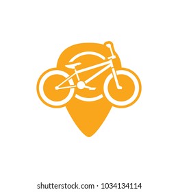 Bike Pin Logo Icon Design