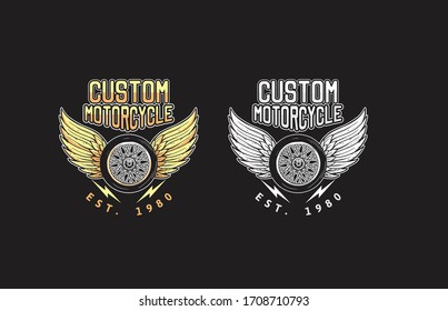 bike piston logo custom culture t shirt design illustration