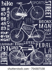 Bike poster tee graphic design