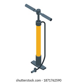 Bike pump icon. Isometric of bike pump vector icon for web design isolated on white background