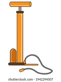 bike pump vector illustration,
isolated on white background.top view