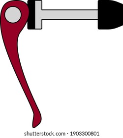 Bike Quick Release Icon. Bearbeitbare Rahmenlinie mit Farbfilmdesign. Vektorgrafik.