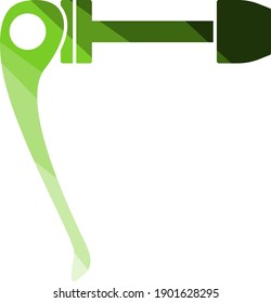 Bike Quick Release Icon. Flaches Farbleiterdesign. Vektorgrafik.