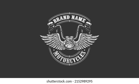 Bike Race Logo _ Vintage Bike Flying Logo - Vintage and Retro Style logo
