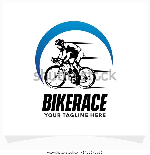 Bike Race Logo Design Template Stock Vector (Royalty Free) 1458675086