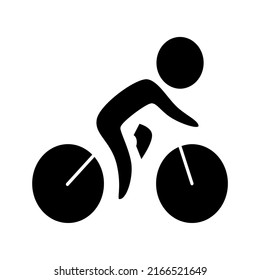 Bike racing sport. Summer sports icons, vector pictograms for web, print and other projects. Sports icons for international sports championships or events.