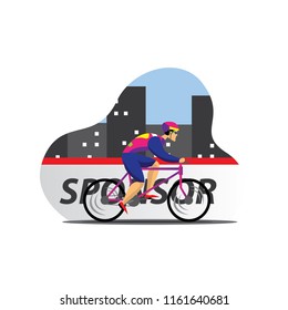 bike racing vector illustration