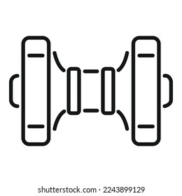 Bike rear hub icon outline vector. Fix mechanic. Service shop