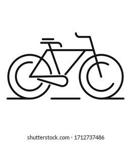 Bike rent transport icon. Outline bike rent transport vector icon for web design isolated on white background