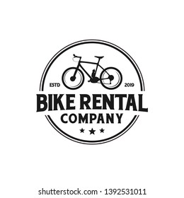 Bike rental company vintage logo