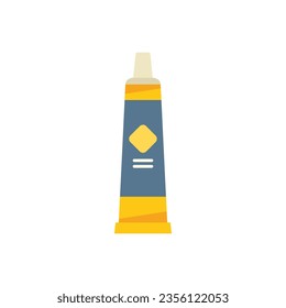 Bike repair glue tube icon flat vector. Service shop. Fix mechanic isolated