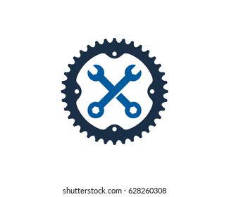 Bike Repair Icon Logo Design Element