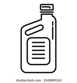 Bike repair oil canister icon outline vector. Fix shop. Wheel tire